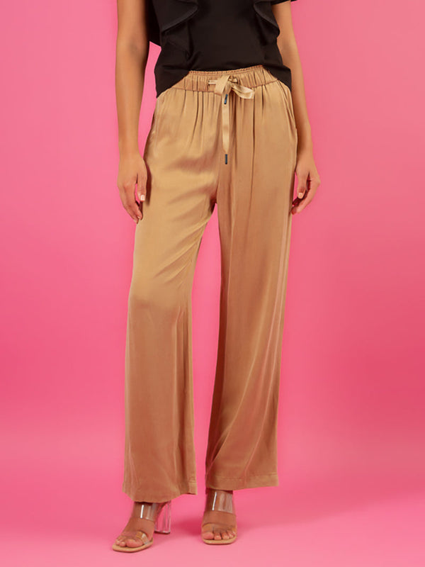 Cupro Relaxed Cut Pants