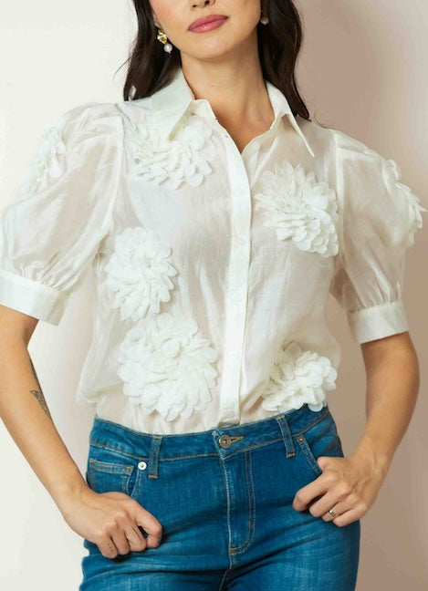 Emery Blouse in Ivory