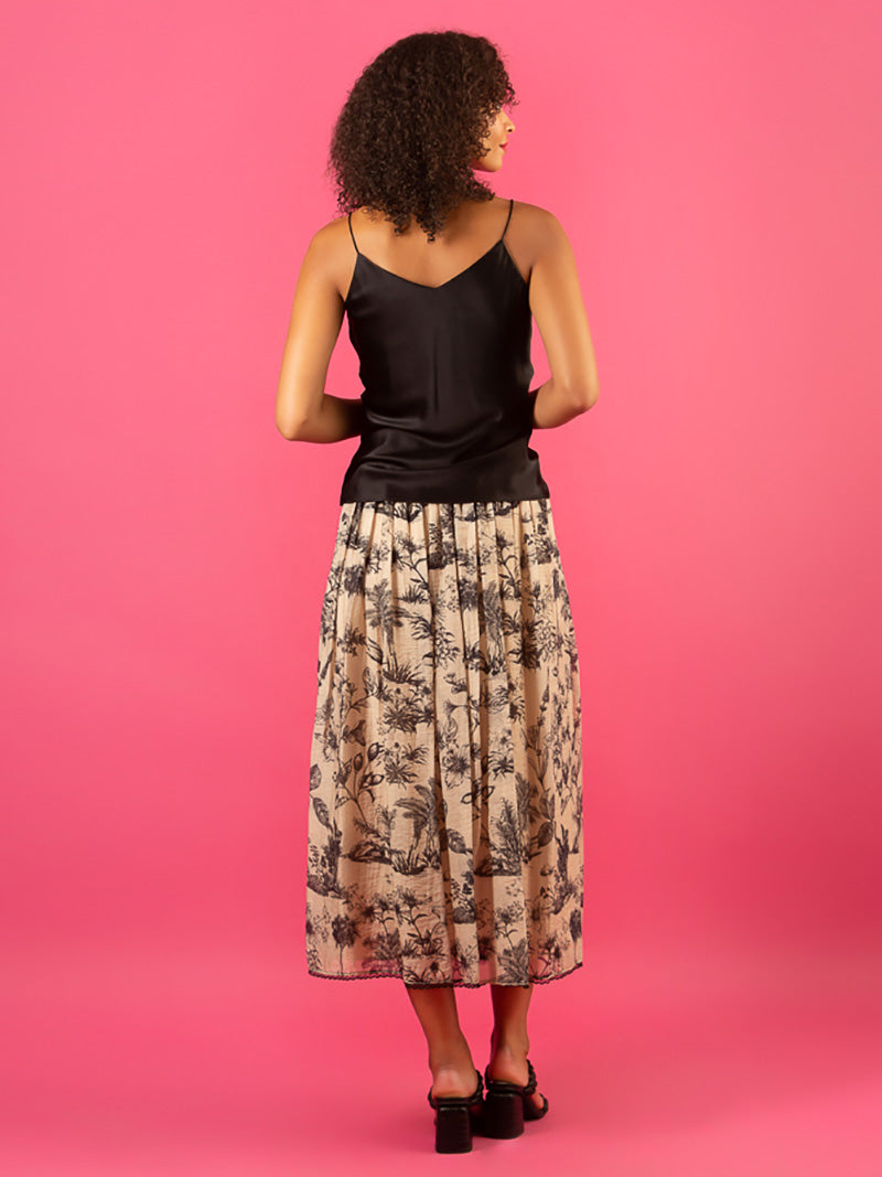 Silky Tencel Printed Skirt