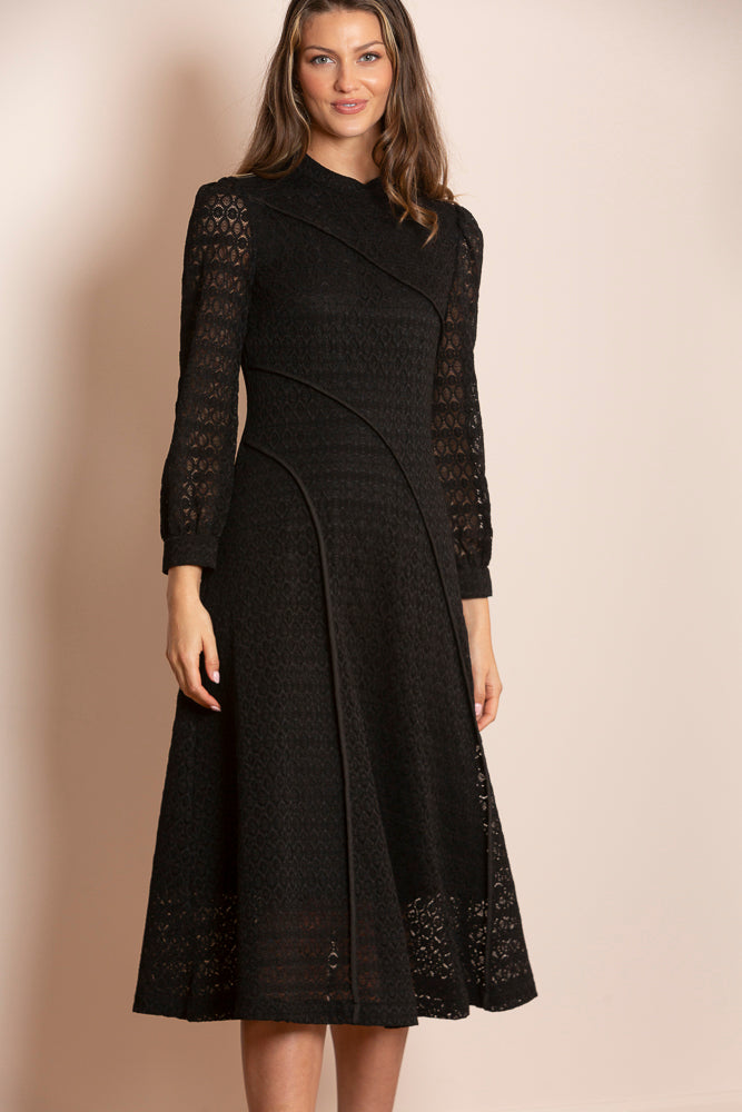 Norah Guipure Lace Midi Dress