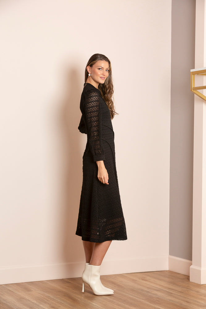 Norah Guipure Lace Midi Dress