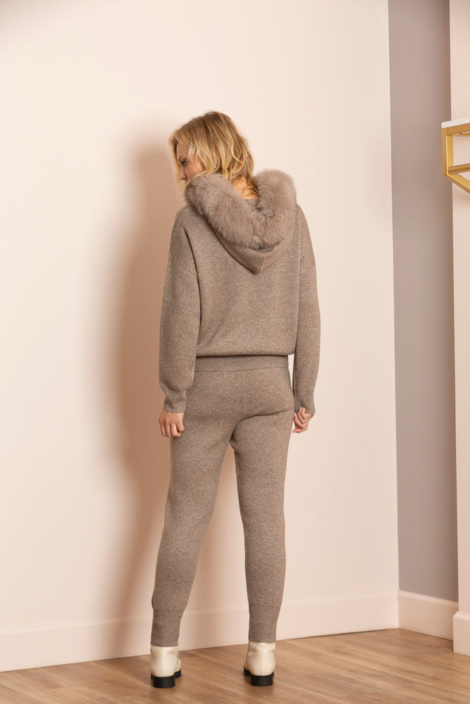 Jayla Wool Blended Knit Jogger Pants