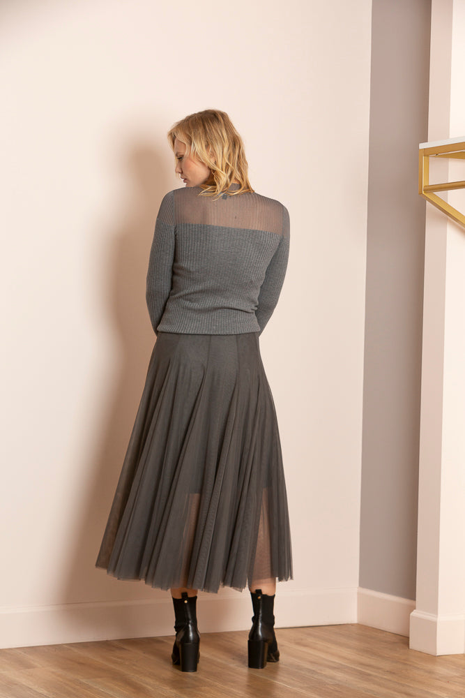 Lilliana Tulle Skirt with Merino Wool Lining