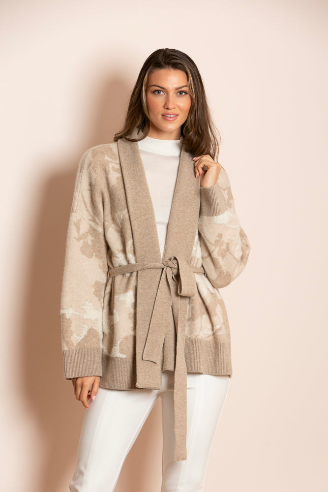 Cecilia 100% Cashmere Double Jacquard Cardigan