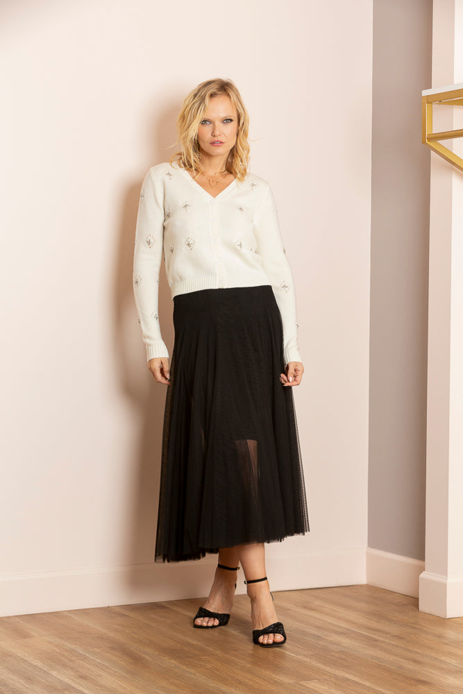 Lilliana Tulle Skirt with Merino Wool Lining