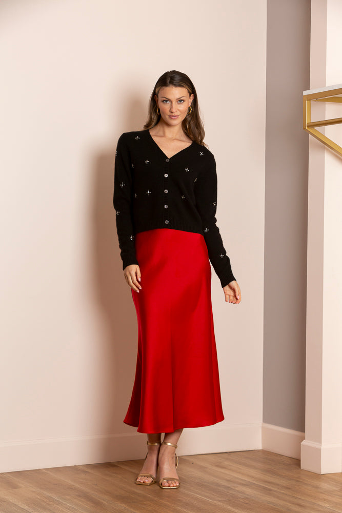 Amora Satin Trumpet Skirt