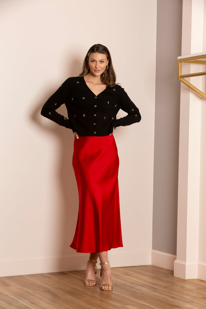 Amora Satin Trumpet Skirt