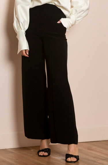 Alexis Wool Crepe Wide Leg Pants