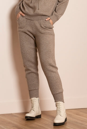 Jayla Wool Blended Knit Jogger Pants