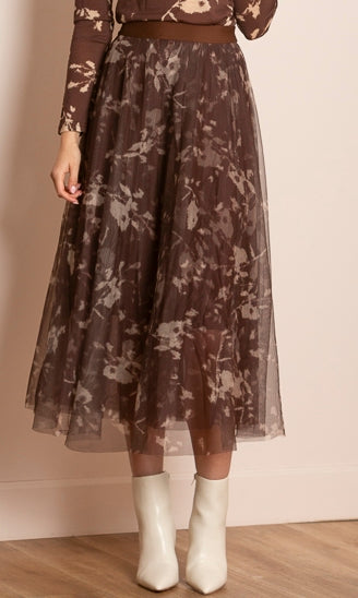 Reign Printed Tulle Skirt