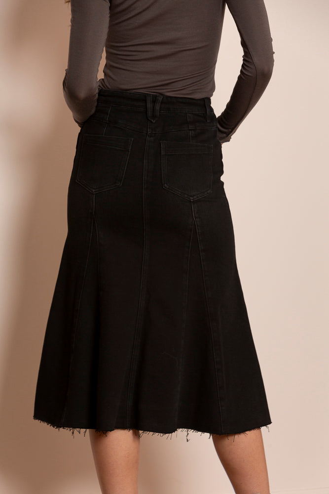 Remi Gored Denim Skirt