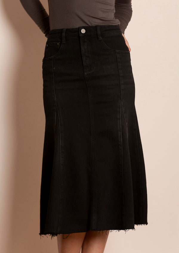 Remi Gored Denim Skirt