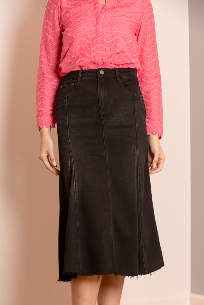 Remi Gored Denim Skirt