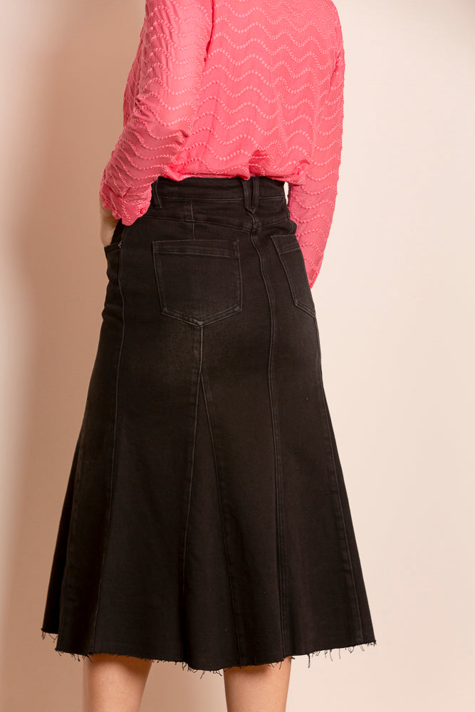 Remi Gored Denim Skirt