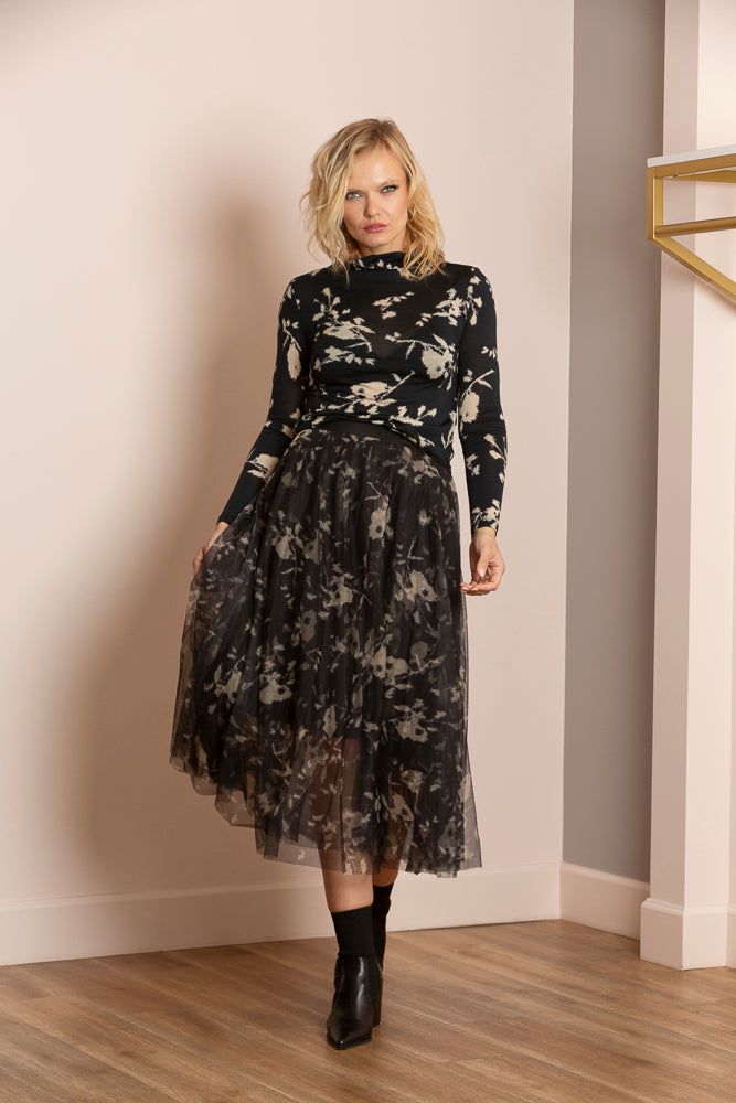 Reign Printed Tulle Skirt