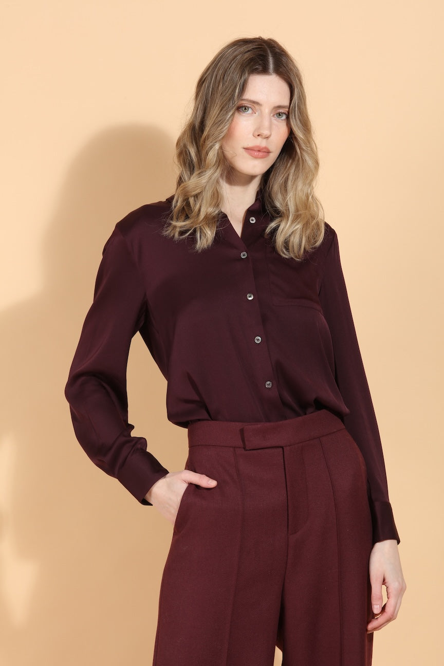 Merino Wool Wide Leg Pintuck Pants