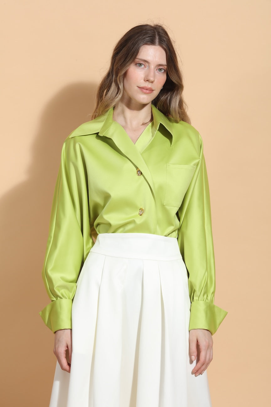 Kimberly Over Sized Shirt with Jewel Buttons