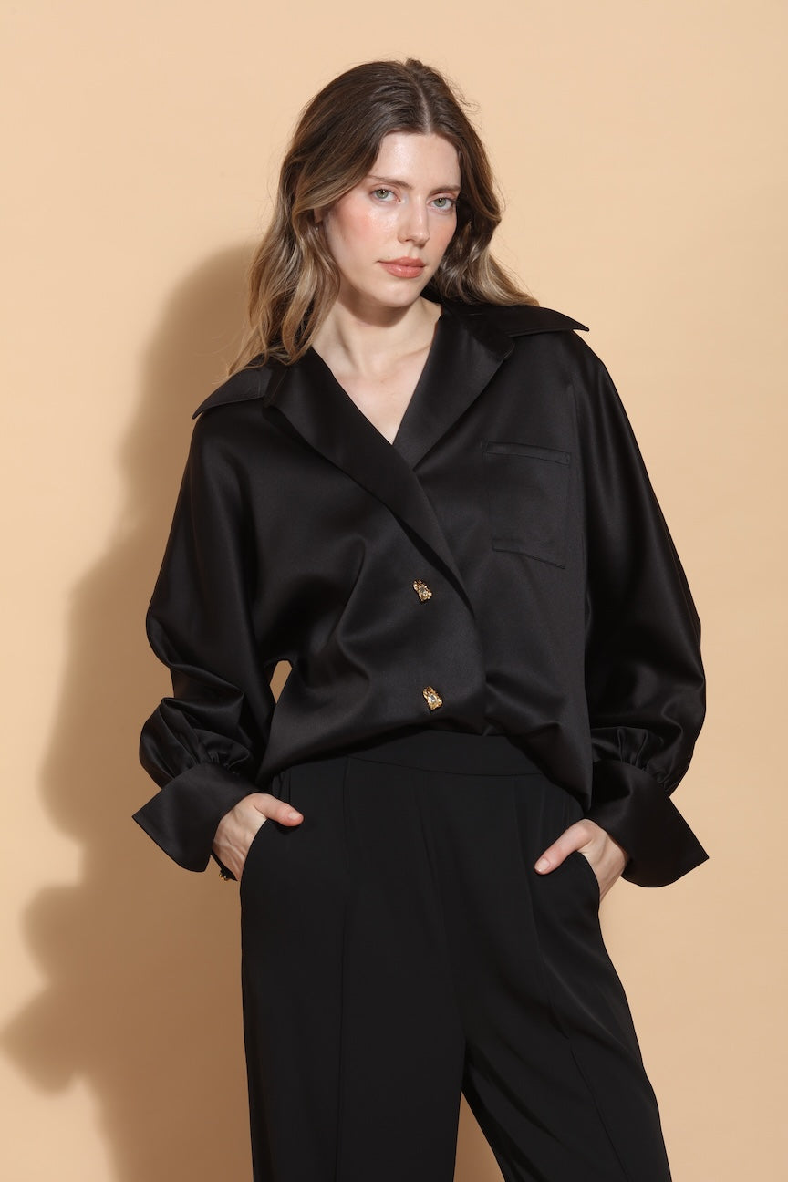 Kimberly Over Sized Shirt with Jewel Buttons