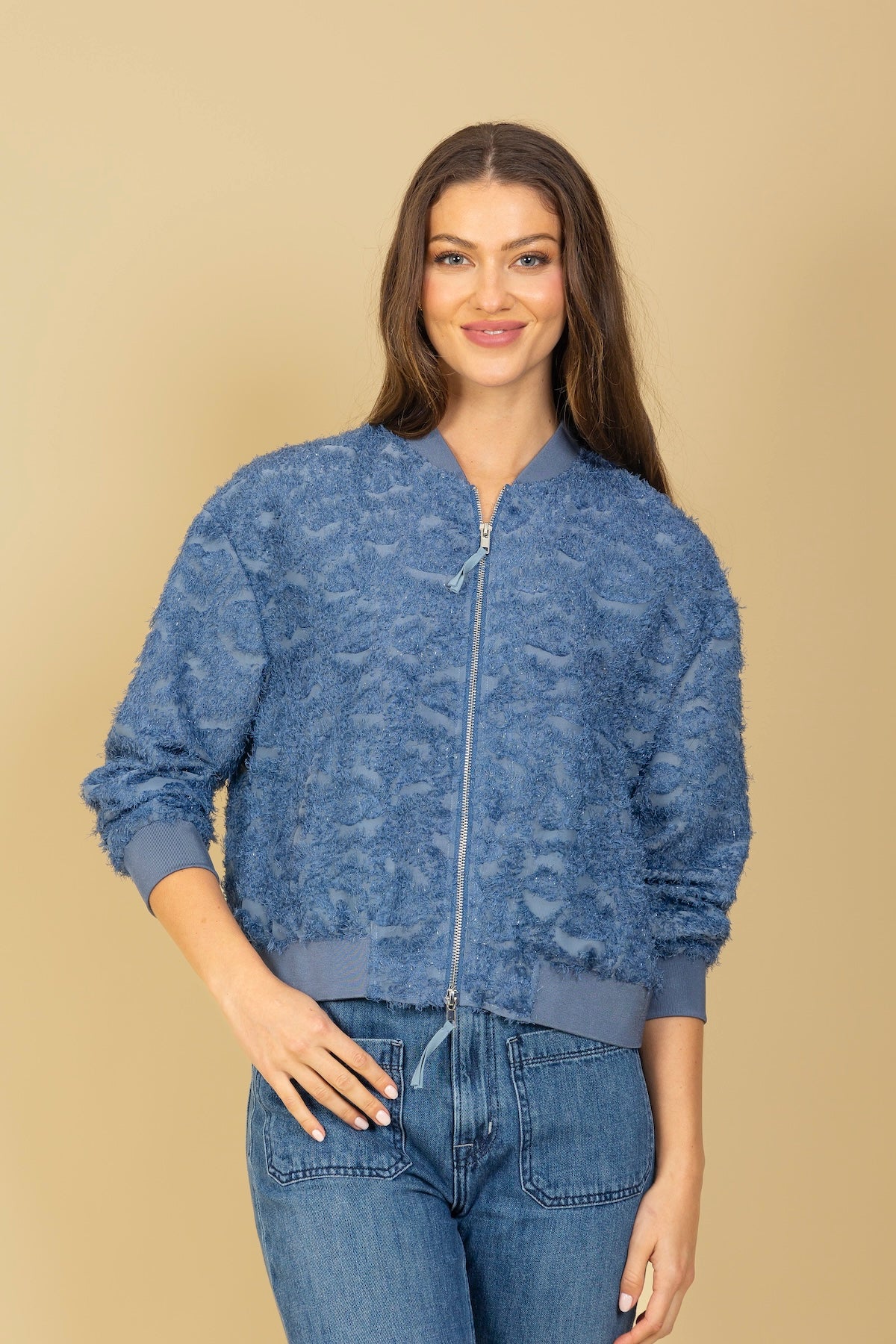 Textured Bomber Jacket