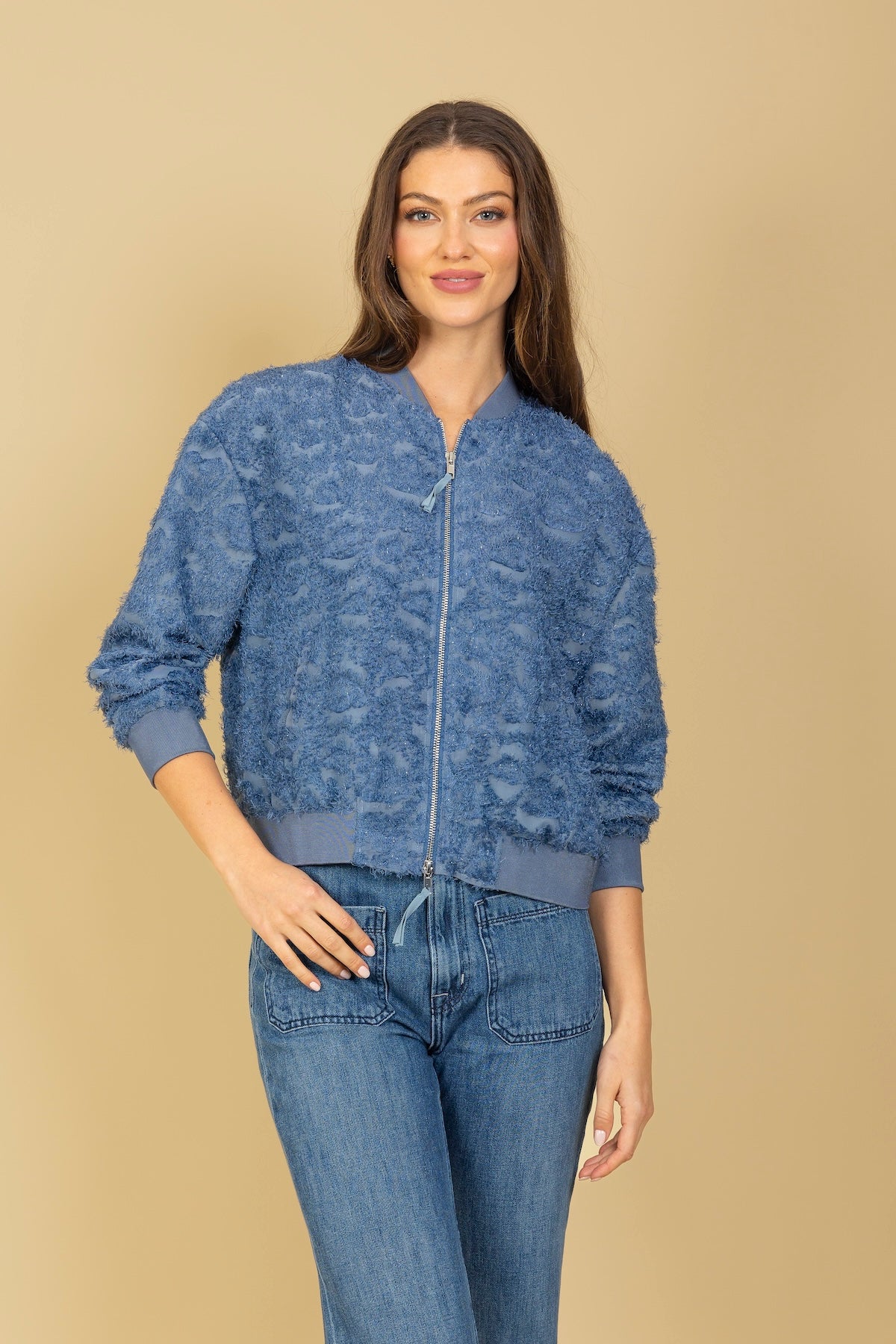 Textured Bomber Jacket