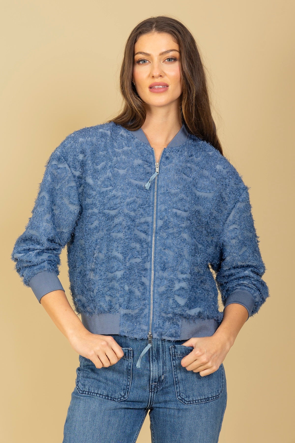 Textured Bomber Jacket