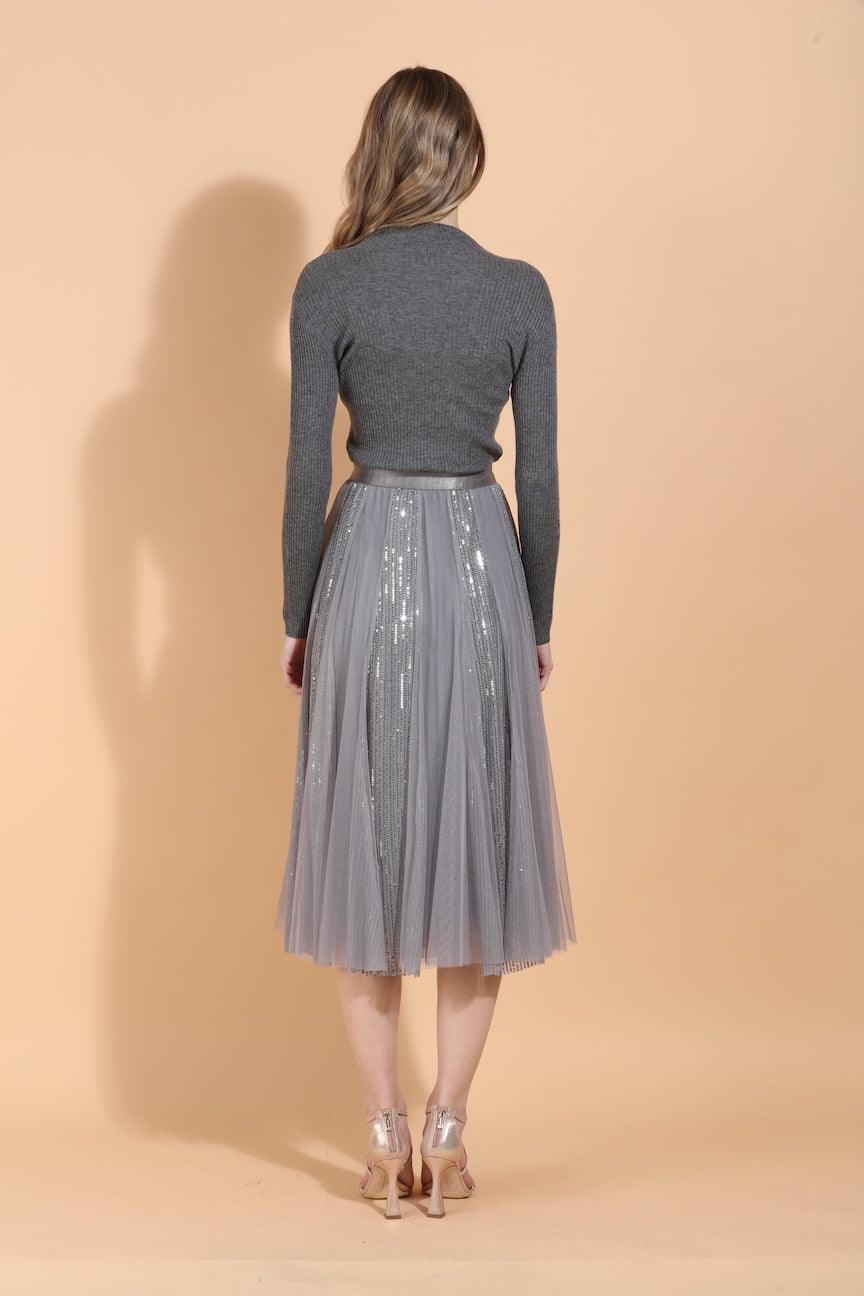 Sequined Tulle Skirt