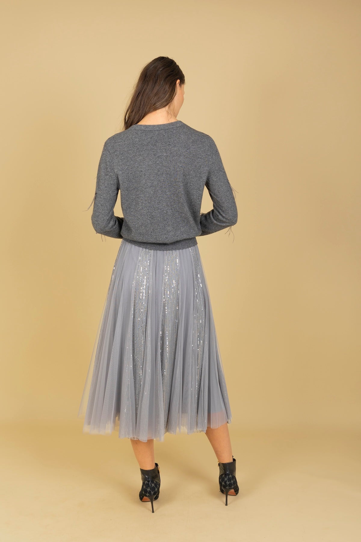Sequined Tulle Skirt
