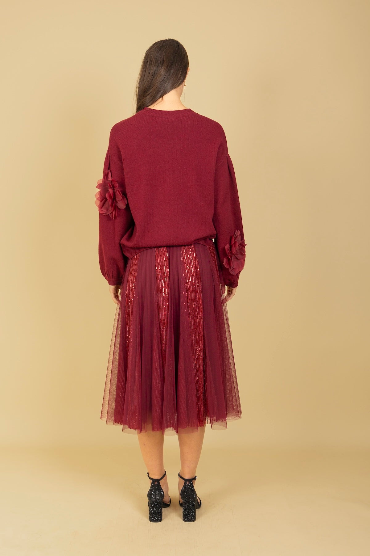 Sequined Tulle Skirt