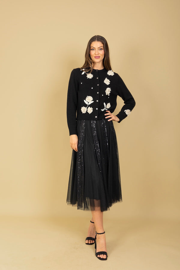 Sequined Tulle Skirt