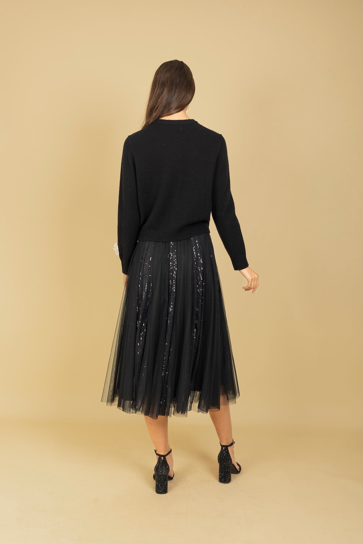 Sequined Tulle Skirt
