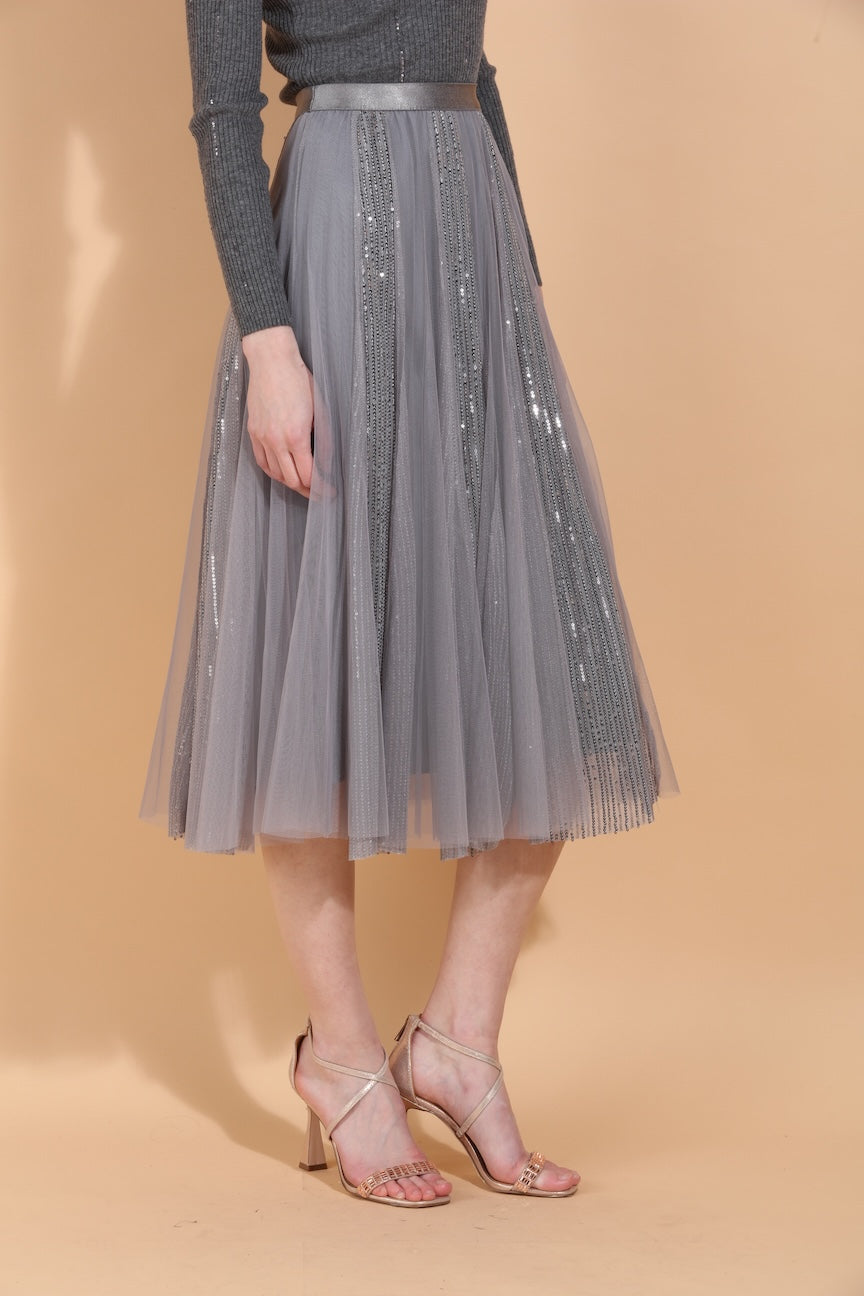 Sequined Tulle Skirt