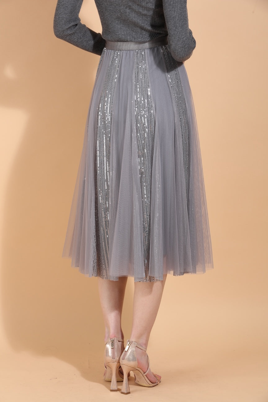 Sequined Tulle Skirt