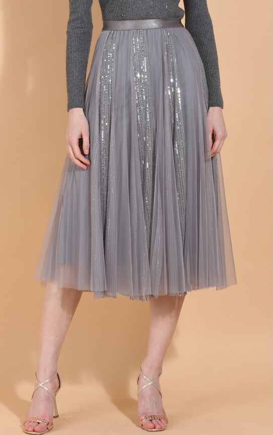 Sequined Tulle Skirt