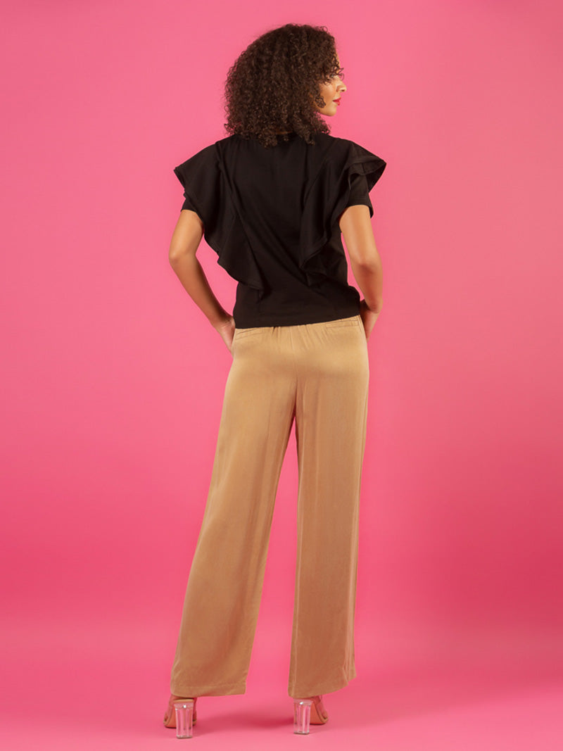 Cupro Relaxed Cut Pants