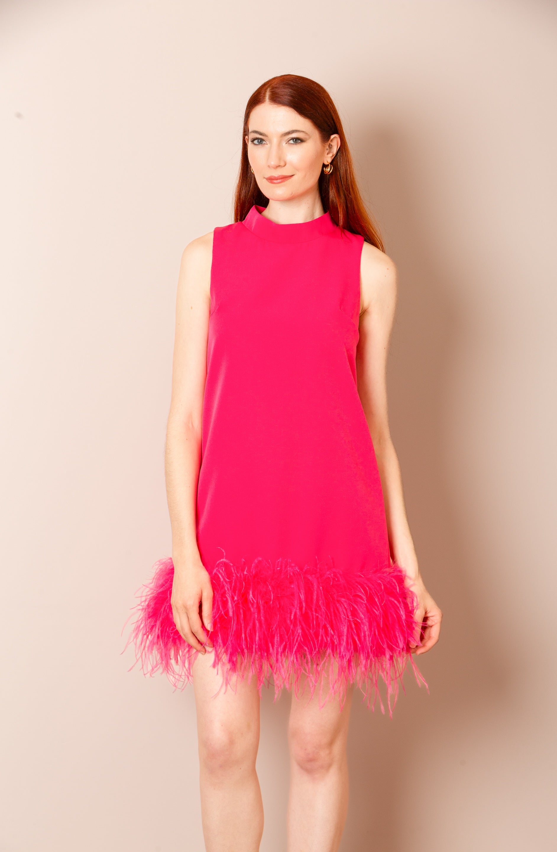 Sleeveless Ostrich Feather Dress