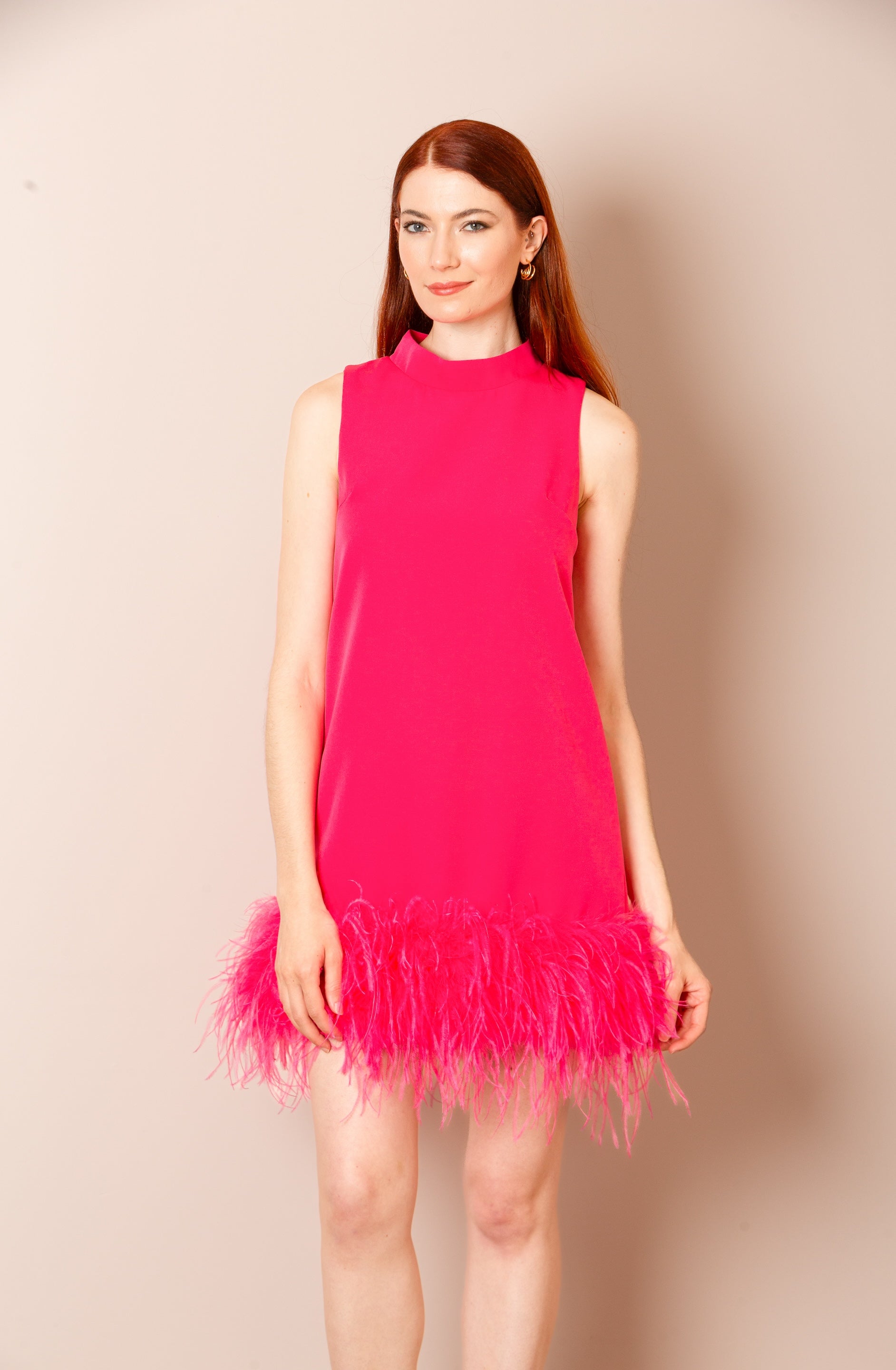 pink ostrich feather dress Miki Light Pink Ostrich Feathers Mini Dress for Women,alternative Wedding Dress, Wedding Guest Dress,ball Gown Wedding Dress