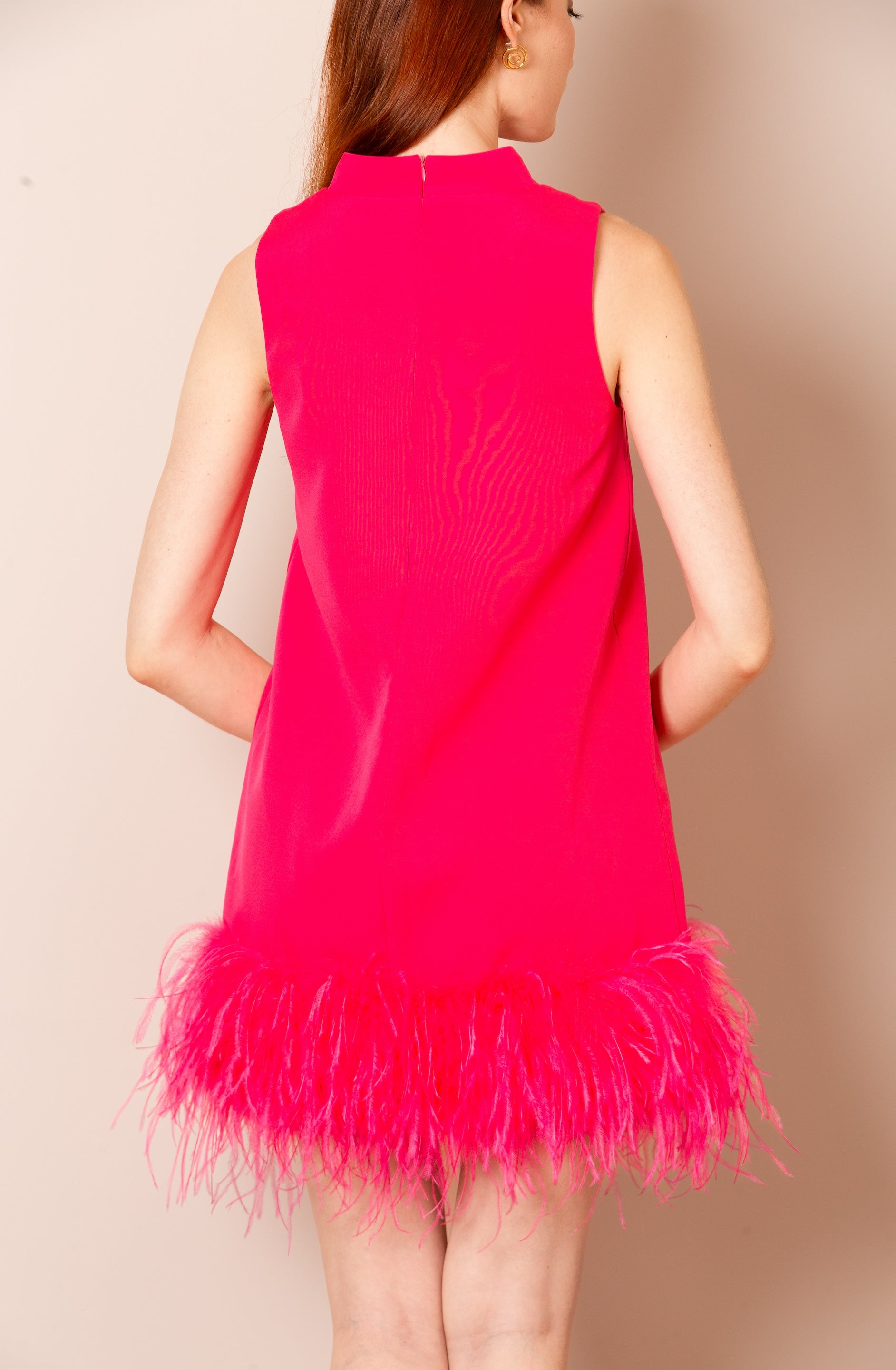 Sleeveless Ostrich Feather Dress