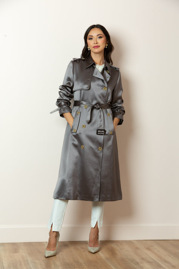 Satin Trench Coat