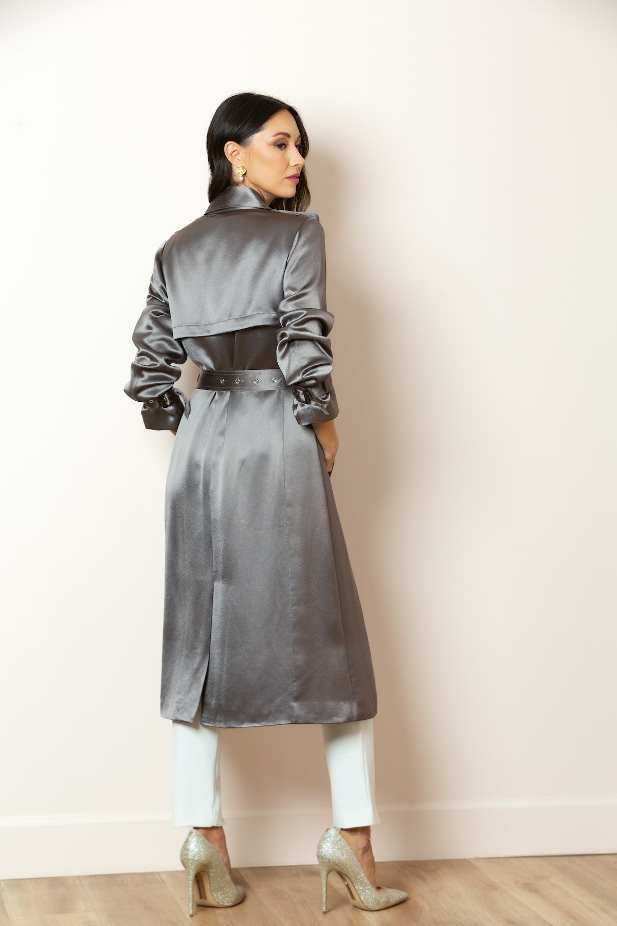 Satin Trench Coat