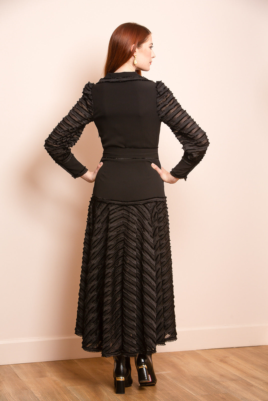 chevron pleated midi dress Banana Republic Chevron Pleated Colorblock Midi Dress