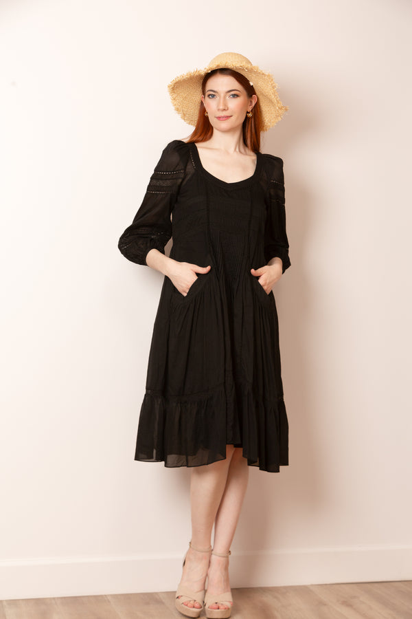 Amanda Square Neckline Cotton Dress