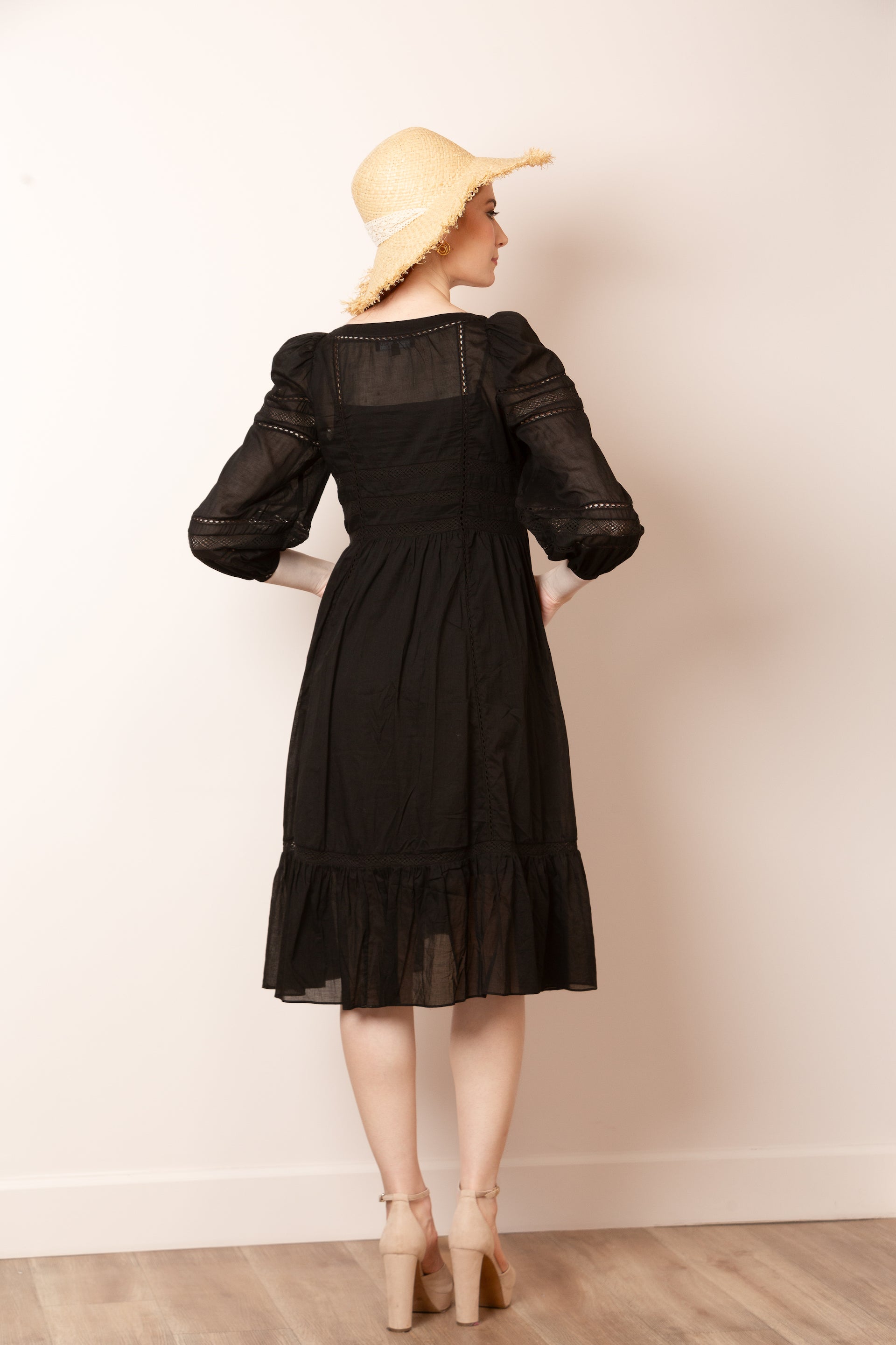 Amanda Square Neckline Cotton Dress
