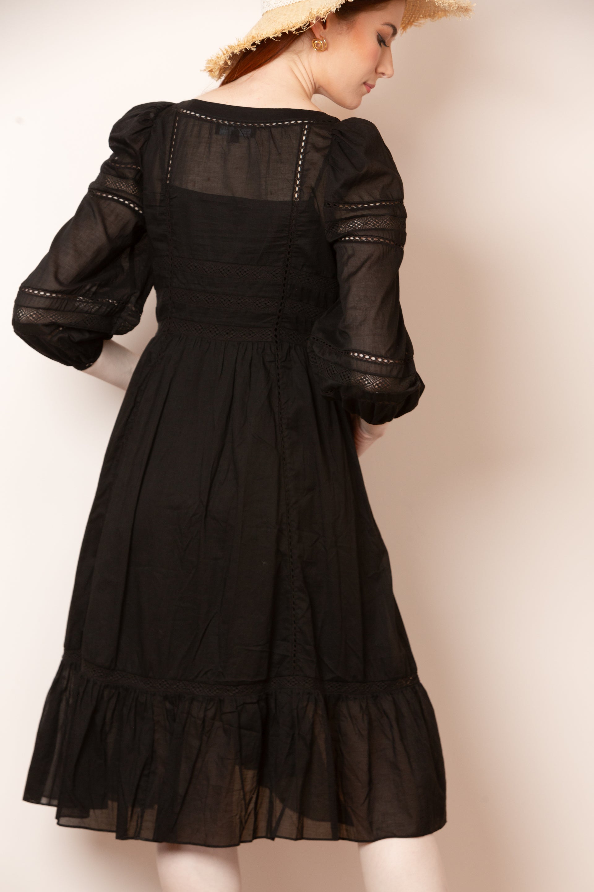 Amanda Square Neckline Cotton Dress