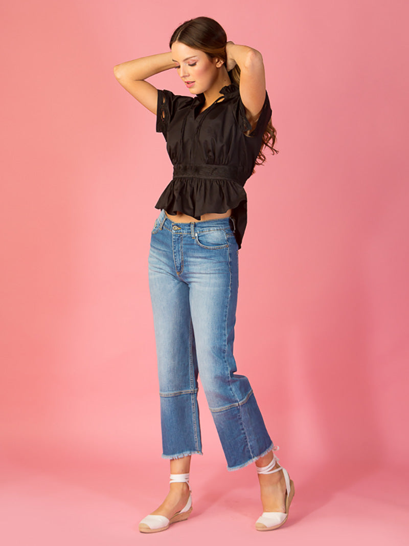 Cropped Palazzo Jeans